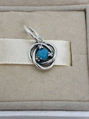 ✨🔥Pandora December Turquoise Blue Eternity Circle Dangle Charm